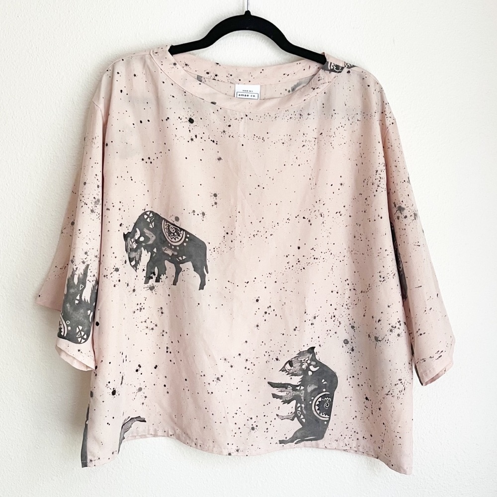 Amae Co. Handmade Block Print Top